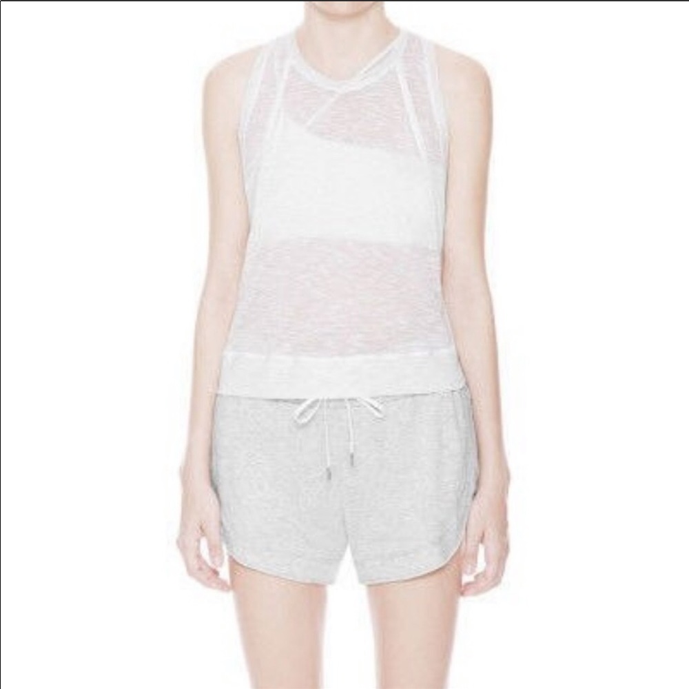 🚫SOLD🚫Helmut Lang Optic White Linen Sheer Tank